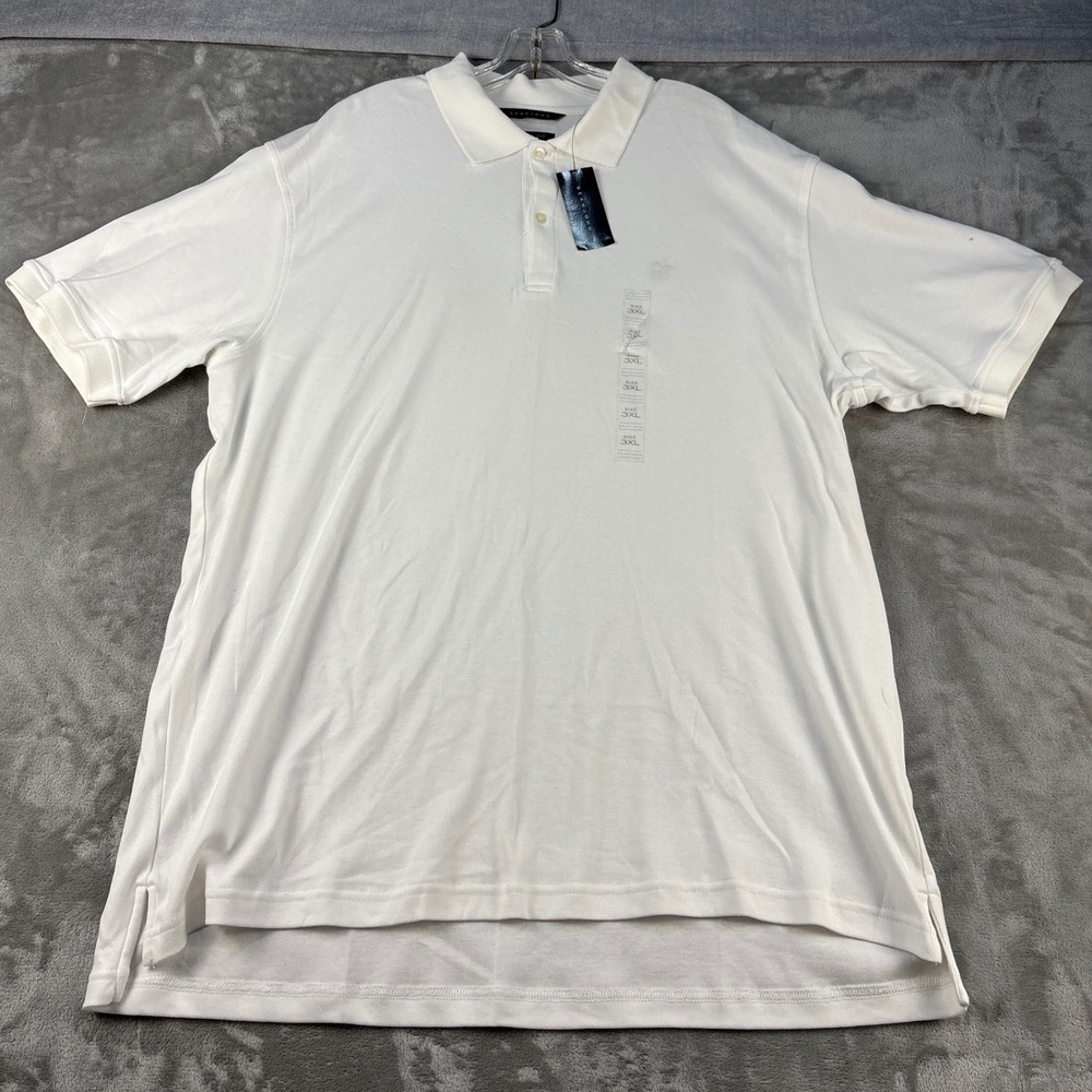 Sean John Mens 3XL White Original‎ Fit Short Sleeve Polo Shirt Cotton Blend NWT